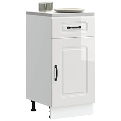 vidaXL Armoire de cuisine Kalmar blanc brillant bois ingénierie