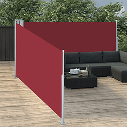 Maison Chic Auvent latéral rétractable de balcon | Store extérieur | Auvent solaire Rouge 100 x 1000 cm -GKD87698