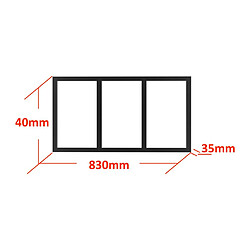 Avis Vente-Unique Imposte atelier en aluminium thermolaqué - L83 x H40 cm - Blanc - BAYVIEW