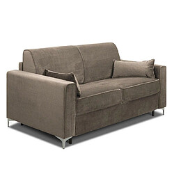 Acheter Inside 75 Canapé convertible express JACKSON 160cm sommier lattes cuir vachette taupe clair matelas 16 cm