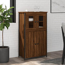 Maison Chic Buffet,Meuble de Rangement,commode pour salon,Cuisine chêne marron 62x32x106,5 cm bois d'ingénierie -MN80909