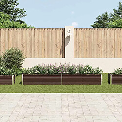 Avis vidaXL Lit surélevé de jardin Acier galvanisé 320x40x45 cm Marron