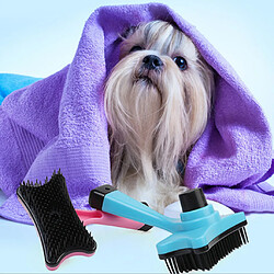 Avis chien de compagnie chat cheveux toilettage peigne râteau pinceau brosse brosse toiletteur outils bleu