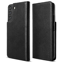 Ozzzo etui en cuir rabatterie ringke folio signature pour samsung galaxy s22 + (s22 plus) noir (fss118r262)