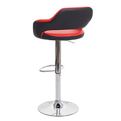 Acheter Mendler Tabouret de bar HWC-F16, tabouret pivotant, avec dossier simili cuir ~ rouge-noir