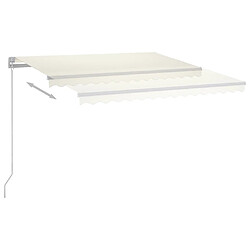 Avis Maison Chic Auvent automatique | Store banne extérieur | Marquise avec capteur de vent et LED 4x3,5 m Crème -MN46956