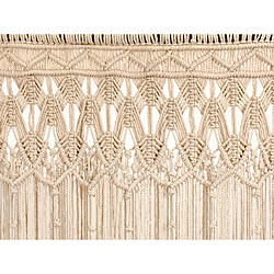 Rideau de porte Tressage macramé en coton - coloris écru - 90 x 200 cm - Morel