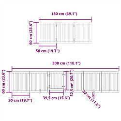 vidaXL Barrière pour chien porte pliable 12 panneaux bois de peuplier pas cher