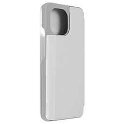 Avizar Housse Xiaomi Mi 11 5G Clapet translucide Design Miroir Support Vidéo Argent