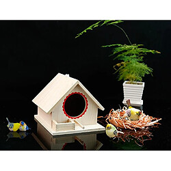 nichoir en bois oiseau nichoir suspendu nid nichoir avec corde 20x 23x 18cm