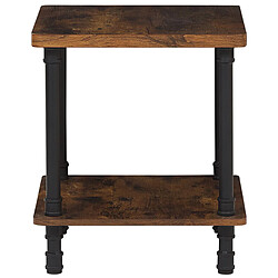 Acheter Beliani Table de chevet Table d'appoint Bois foncé VERIL