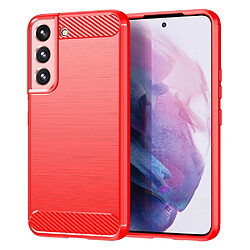 Htdmobiles Coque pour Samsung Galaxy S23 5G - housse etui silicone gel carbone + verre trempe - ROUGE