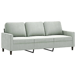 Acheter Maison Chic Ensemble de canapés 3 pcs avec coussins, Canapé droit Sofa pour Salon Gris clair Velours -GKD682198