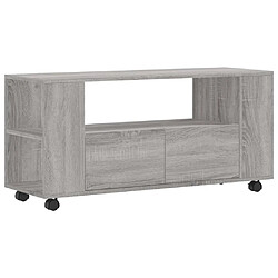 vidaXL Meuble TV sonoma gris 102x34,5x43 cm bois d'ingénierie