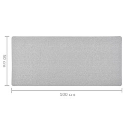 vidaXL Tapis de couloir Gris clair 50x100 cm pas cher