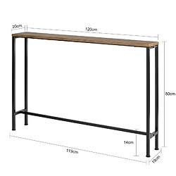 Acheter SoBuy FSB19-XL-N Table Console Table d'appoint Bout de canapé Table d’entrée Cadre et 4 Pieds en Fer