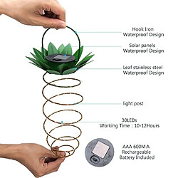 Avis Wewoo Guirlande LED 30 de fer ananas en plein air lanterne télescopique lustre moderne lumière de porche solaire