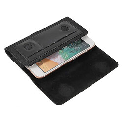 Universal Caisse de ceinture en métal clip textile horizontal et cuir avec support de carte pour huawei p intelligent