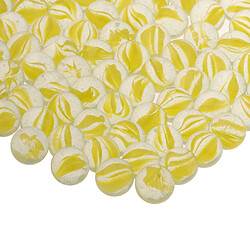 Acheter 100pcs 16mm billes de verre boule de billes pour jeu de dames chinoises jouet jaune