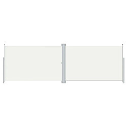 vidaXL Auvent latéral rétractable Crème 200x600 cm