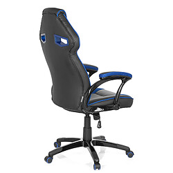 Chaise gaming / Chaise de bureau GUARDIAN simili cuir noir / bleu hjh OFFICE pas cher