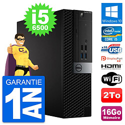 PC Dell OptiPlex 7040 SFF Core i5-6500 RAM 16Go Disque 2To HDMI Windows 10 Wifi - Occasion