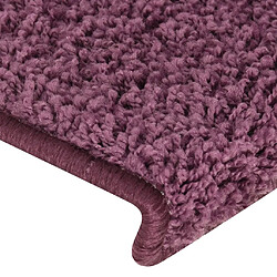 Acheter vidaXL Tapis d'escalier 15 pcs 65x21x4 cm Violet foncé