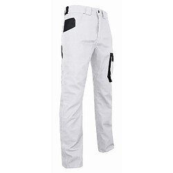 Pantalon Façade 300gr Sans poche genoux LMA Blanc / Gris nuit - T.38 - 1474 T38