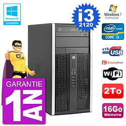 PC HP 6300 MT Intel Core I3-2120 RAM 16Go Disque 2To Graveur DVD Wifi W7 - Occasion