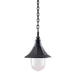 Elstead Lighting Lanterne à chaîne pour plafond extérieur à 1 ampoule en polycarbonate noir IP44, E27