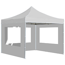 Acheter vidaXL Tente de réception pliable avec parois Aluminium 2x2 m Blanc