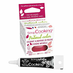 Scrapcooking Colorant alimentaire naturel Rouge-rose + Stylo glaçage noir