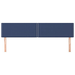 Avis Maison Chic Lot de 2 Têtes de lit design Bleu pour chambre - Décoration de lit 100x5x78/88 cm Tissu -MN59099