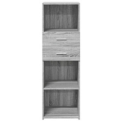 Avis vidaXL Buffet haut sonoma gris 40x42,5x124 cm bois d'ingénierie