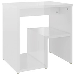 Avis Maison Chic Lot de 2 Tables de chevet,Table de nuit,Table d'appoint pour salon Blanc brillant 40x30x40 cm Aggloméré -MN68402