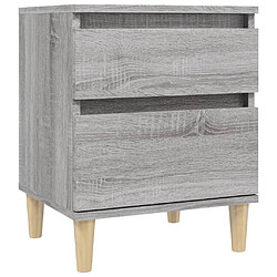 Maison Chic Lot de 2 Tables de chevet - Tables de Nuit Sonoma gris 40x35x50 cm pas cher