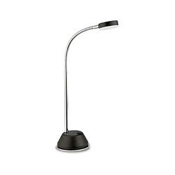 Luminaire Center Lampe de table LED Tobias Noir mat, Chrome poli