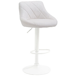 Non Tabouret de bar Lazio simili cuir blanc