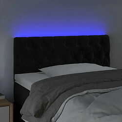 Avis Maison Chic Tête de lit scandinave à LED,meuble de chambre Noir 90x7x78/88 cm Velours -MN42773