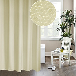 Wewoo Rideau de douche Beige Épaississement imperméable à l'eau et de moisissure Texture en nid d'abeille Polyester Tissu de Rideaux de salle de bain, Taille: 220 * 200cm