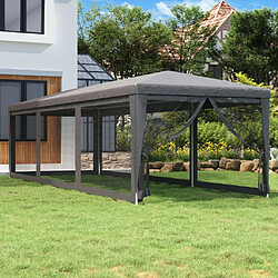 vidaXL Tente de fête avec 8 parois latérales en maille Anthracite 3x9m 