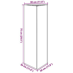 vidaXL Jardinière triangulaire 30x26x75 cm acier galvanisé pas cher