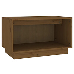 vidaXL Meuble TV Marron miel 60x35x35 cm Bois de pin massif