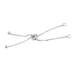 Chaîne d'extension s925 réglable pour collier en argent