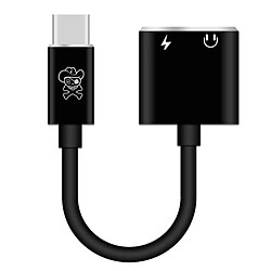 Wewoo Câble adaptateur HC-10 USB-C / Type-C + 3.5mm vers USB-C / Type C noir