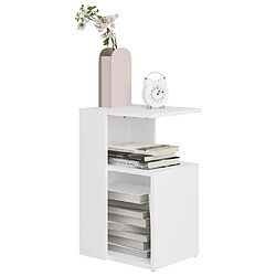 Avis Maison Chic Table d'appoint | Table Basse Blanc 36x30x56 cm Aggloméré -GKD46712