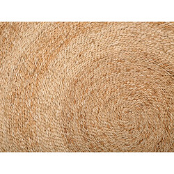 Acheter Beliani Tapis rond 140 cm en jute beige ERENCE