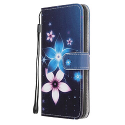 Etui en PU croix texture élégant à motifs avec support fleur pour votre Samsung Galaxy A71 5G SM-A716