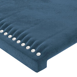 Acheter vidaXL Tête de lit à LED Bleu foncé 183x16x118/128 cm Velours