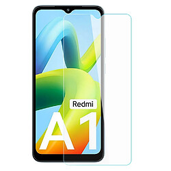 Protecteur écran en verre à haute teneur en aluminium-silicium AMORUS 9H 2.5D, bord en arc, anti-rayure pour votre Redmi A1 4G - transparent